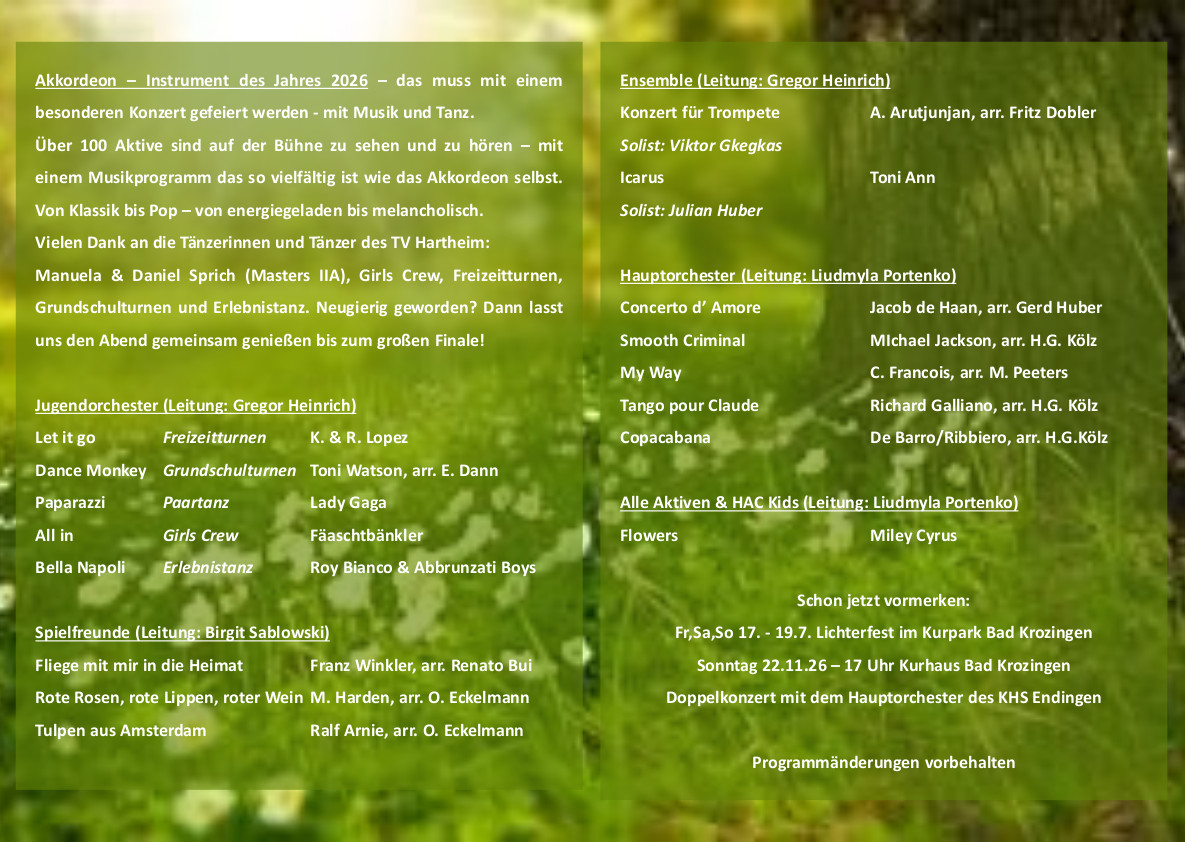 Konzertprogramm